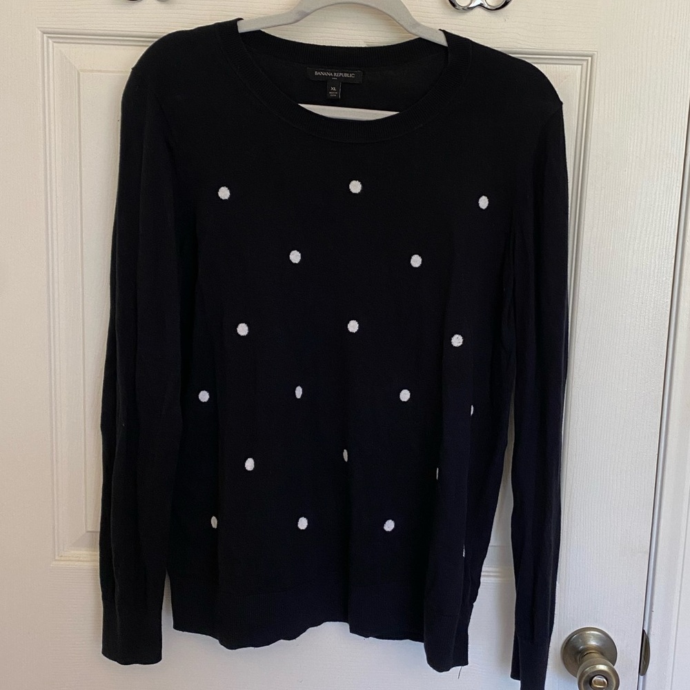 Banana Republic Crew Neck Polka Dot Sweater
